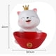 thumbnail image 4 of Estatua de gato BLESIY cuenco estatuilla artística hucha banco de dinero rojo, 4 of 8