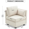 thumbnail image 2 of Weture Corner Seat Module for Modular Sectional Sofa, Customizable Sectional Sofa Couch Accent Chair, Beige, 2 of 2