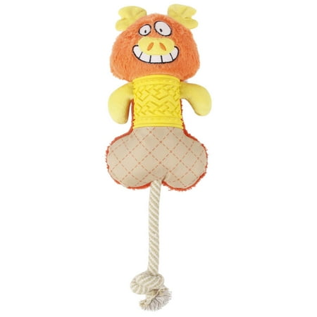 UPC: 0810051333541 | Pet Life ®  All-in-Fun  Nylon and Rope Squeaking Rubber Rope and Plush Dog Toy