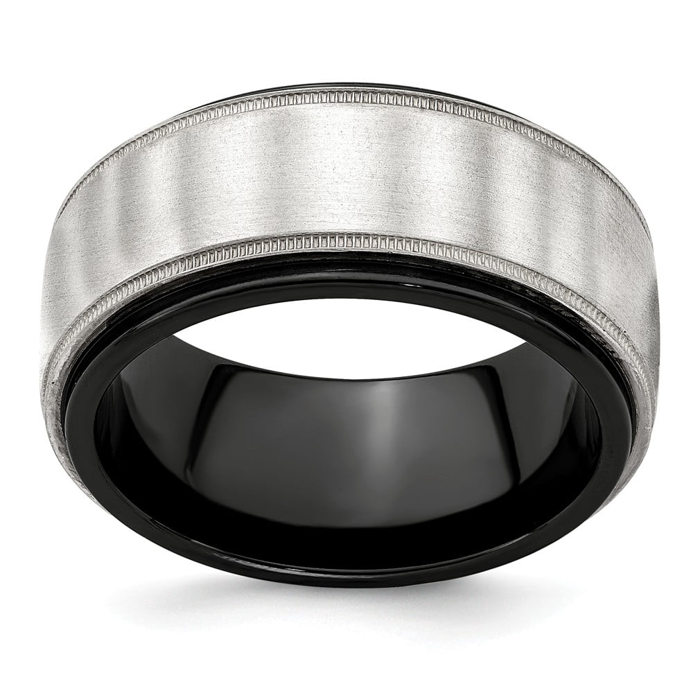AA Jewels Black Titanium Men's and 925 Sterling Silver