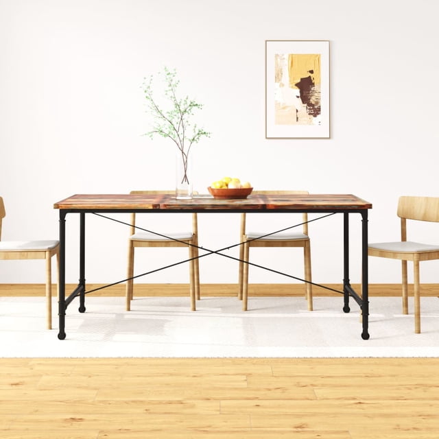 vidaXL Table à Manger Bois Massif Recyclé 180 cm