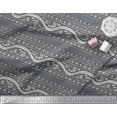 thumbnail image 3 of Soimoi Poly Georgette Fabric Leaves & Floral Block Print Fabric by Yard 52 Inch Wide, 3 of 4