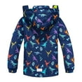 thumbnail image 6 of shqvo Boys Windbreaker Jacket Dinosaur Print Lightweight Breathable Outdoor Sports Coat for Toddler Boys 1-10 Years All Seasons Casual Wear Fall Clothes, 6 of 9