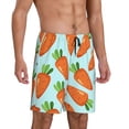 thumbnail image 2 of Sikiie Cartoon Carrot Mens Pajama Shorts, Lightweight Lounge Pant with Pockets Soft Sleep Pj Shorts for MenMedium, 2 of 6