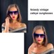 thumbnail image 3 of Gafas de sol FEISEDY vintage cuadradas estilo ojo de gato B2473 para mujer, 3 of 8