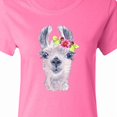 thumbnail image 4 of Inktastic Cute Llama with Flower Women's T-Shirt, 4 of 5
