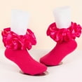 thumbnail image 4 of Aofany Girls Cotton Socks, Lace Ruffle Stretch Dance Mid-Calf Socks Size 1-10 T, 4 of 4