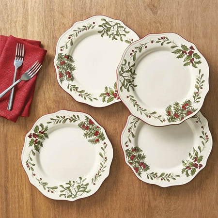 Better Homes & Gardens Heritage Dinner Plate, 4 Pack