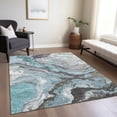 thumbnail image 5 of Dalyn Rugs Machine Washable Indoor/Outdoor Chantille Teal 5' x 7'6" Rug, 5 of 9