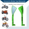 thumbnail image 7 of Unique Bargains Motorcycle Rear View Mirrors Side Rearview Mirror Adjustable Aluminum Alloy 1 Set Green M8/M10 Triangle Shape, 7 of 7