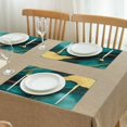 thumbnail image 3 of Green and Gold Marble Glitter Waves Pattern Summer Placemats Table Placemats Set Of 4-Linen Kitchen Washable Placemats Table Mats 11.8"x17.7" Non-Slip Heat Resistant, 3 of 6