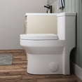 thumbnail image 5 of DeerValley Liberty Compact Toilets One-Piece Toilet With High-Efficiency Flush Round Toilet for Space-Saving Floor Mounted 12 in. Rough In 1-Piece 1.1/1.6 GPF Dual Flush (Seat Included), 5 of 17