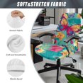 thumbnail image 6 of POLERO Stretch One Piece High Back Computer Office Chair Slipcover, Butterfly Floral Elastic Brushed Fabric Comfortable Chair Covers for Workspace Gaming, 6 of 7