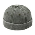 thumbnail image 2 of NUZYZ Docker Hat Solid Color Adjustable Breathable Brimless Lightweight Decorative Retro Four Seasons Sailor Hat Daily Hat, 2 of 8