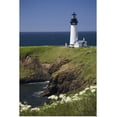 thumbnail image 1 of Great BIG Canvas | "White Lighthouse On The Ocean With Wildflowers; Newport, Oregon, USA" Art Print - 20x30, 1 of 4