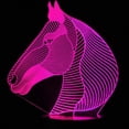 thumbnail image 2 of 3D Horse Night Light Table Desk Optical Illusion Lamps 16 Color Changing Lights LED Table Lamp Xmas Home Love Birthday Children Kids Decor Toy Gift, 2 of 7