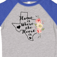 thumbnail image 4 of Inktastic Texas Home is Where the Heart is with Watercolor Floral Girls Toddler T-Shirt, 4 of 5