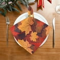 thumbnail image 2 of GZHJMY Cloth Napkin Thanksgiving Fall Red Maple Kitchen Dining Table Decor for Family Gathering Dinner Napkin Party Favors 6 Pack 20" × 20", 2 of 6