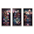 thumbnail image 2 of Designart "Mysterious Nocturnal Flora Abstracted Lake II" Abstract Landscape Framed Wall Art Set Of 3 - Multicolor Abstract Landscapes Frame Canvas Set For Living Room Decor, 2 of 6