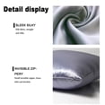 thumbnail image 3 of Pure Satin Pillow Cover for Hair and Skin Health, Square 2 Piece 50x50cm Size Pillow Cover with Hidden Zipper - style3, 3 of 6