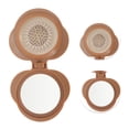 thumbnail image 3 of Unique Bargains 1 Pc Cute Durable Foldable Airbag Mirror Comb for All Hair Types Brown, 3 of 6