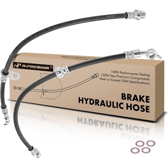 A-Premium Rear Driver and Passenger Brake Hydraulic Hose Compatible with Select Toyota Models - Camry 1992-2001, Avalon 1995-2004, Solara 1999-2003- Replace# 9008094018(Pack of 2)