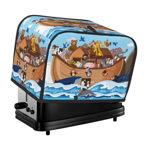 Kdxio Animals on Noah's Ark Print Toaster Cover Bread Machine Cover Fits for Most Standard 2 Slice Toasters,Keep Toaster Free From Dust And Fingerprint Oven Dustproof Cover