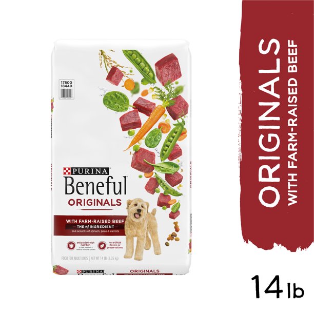 Purina Beneful Originals With FarmRaised Beef, Real Meat Dog Food, 14
