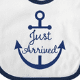 thumbnail image 4 of Inktastic Just Arrived Nautical Anchor Boys or Girls Baby Bib, 4 of 4