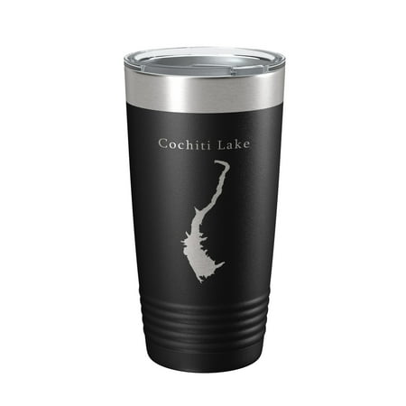 

Cochiti Lake Map Tumbler Travel Mug Insulated Laser Engraved Coffee Cup New Mexico 20 oz Black