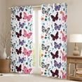 thumbnail image 2 of Erosebridal Teens Girls Colorful Butterflies Blackout Curtains Set of 2 (52x84 Each),Floral Love Heart Window Curtains, 2 of 6