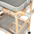 thumbnail image 2 of Butler Selena Grey & White Rattan Bar Cart, 2 of 8