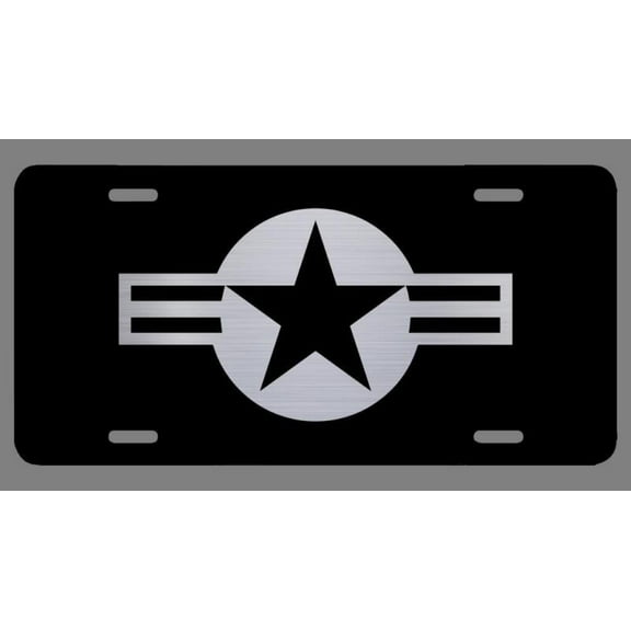 USAF Roundel Etched License Plate | Car Truck - Aluminum ( 12 inch x 6 inch )