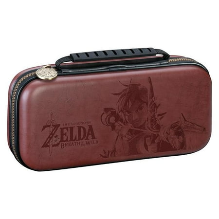 RDS Industries Nintendo Switch Game Traveler Deluxe Travel Case-Legend of Zelda Breath of the Wild Link, Brown