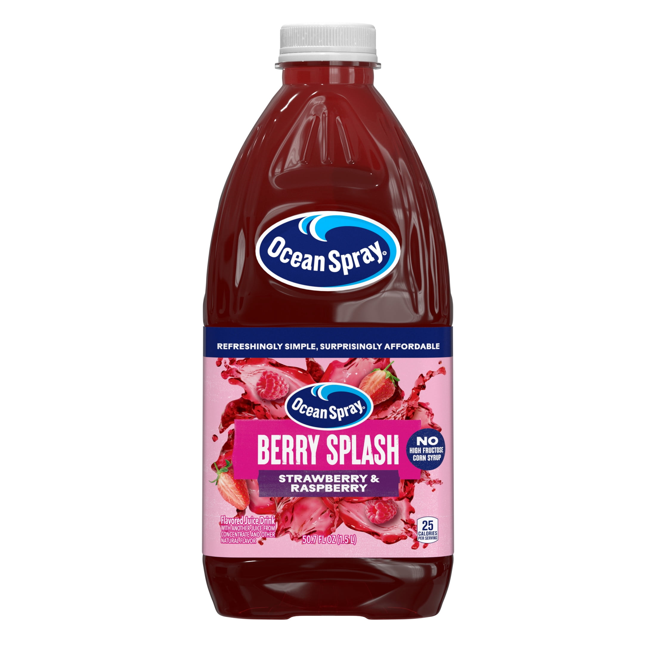 Ocean Spray® Berry Splash – Strawberry & Raspberry 50.7 fl oz Bottle