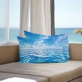 thumbnail image 4 of Outdoor Pillow Cover Ocean Summer Sunlight Set of 2 Waterproof Throw Pillowcases Blue Wave Seawater Decorative Patio Furniture Pillows for Couch Garden Indoor & Outdoor Use, 4 of 9
