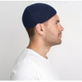 thumbnail image 2 of Eid Islamic Knitted Kufi Topi Prayer Hat Crochet Cap Taqiyah Takke Skull Beanie for Muslims, Prayers and Islamic Eids, 3 Set of Navy, 2 of 11