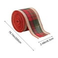 thumbnail image 3 of Christmas Wired Ribbon Rolls for Gift Wrapping, 78"x2.5" Linen Ribbons, Decorative Craft Bows for Presents, Trees, DIY Hair Accessories, Christmas Decor, 3 of 5