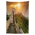 thumbnail image 3 of Ambesonne China Tablecloth Rectangular Table Cover, Heritage Bricks, 60"x90", Orange Green, 3 of 4