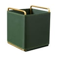 thumbnail image 2 of COFEST Porte-Stylo en Cuir Carré, Boîte de Rangement pour Papeterie de Bureau, Boîte de Rangement pour Accessoires de Bureau, Porte-Stylo Grande Capacité Vert, 2 of 8