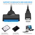 thumbnail image 2 of SATA 3 Cable Sata to USB Adapter 6Gbps for 2.5 Inches External SSD HDD Hard Drive 22 Pin Sata III Cable,USB 2.0,20cm Workhe, 2 of 9