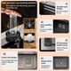 thumbnail image 2 of Fregadero De Cocina, Chido Fregadero de Cascada con 2 Pack Grifos, Moderno Tarjas Para Cocina lluvia Volador, Volante Fregadero Doméstico para Cocina, Bar, Comedor, Exterior (80 * 45cm), 2 of 7