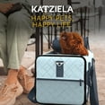 thumbnail image 2 of Katziela Quilted Chariot Pet Carrier With Removable Wheels and Double Telescopic Handle (Light Blue) Pack 1, 2 of 7