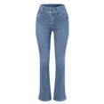 thumbnail image 4 of High Waist Flared Bootcut Jeans Winter Warm Trousers Stretchy Comfort Fit Wide Leg Flare Pants For Casual Wear, 4 of 6