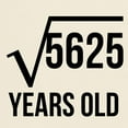 thumbnail image 3 of CafePress - 75 Years Old Square Root T Shirt - Men's Classic Graphic T-Shirt, 3 of 4