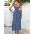 thumbnail image 3 of Vestido largo boho ZESICA 2026 de tirantes finos, azul polvo, 3 of 8