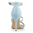 thumbnail image 2 of BLISSFUL STEP Outfit Women's Shoes Faux Suede Stiletto High Heel Open Toe Adjustable Ankle Strap Sandals Sky Blue 8, 2 of 7