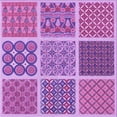 thumbnail image 1 of Ahgly Company Tapis d'Intérieur Lavable en Machine Carré Transitionnel Orchidée Violet, 4 Pieds Carré, 1 of 7