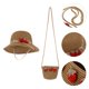 thumbnail image 2 of KAKOWELY juego de sombrero de verano para niñas, sombrero de playa, bolso de hombro, bolso de paja tejido a la moda, 2 of 4