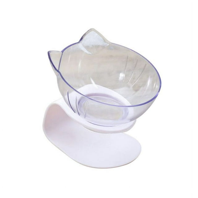 Bol pour Chat et Chien, Bol Surélevé pour Nourriture et Eau pour Chat avec Support Surélevé Détachable, Mangeoire pour Animal, Bol Anti-Déversement Réglable Incliné pour Animal